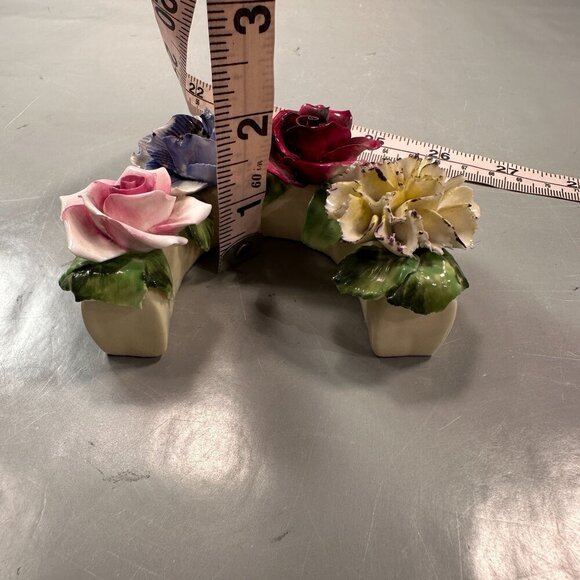 Radnor Floral Crown Horseshoe England Staffordshire Fine Bone China Vintage - Picture 12 of 14